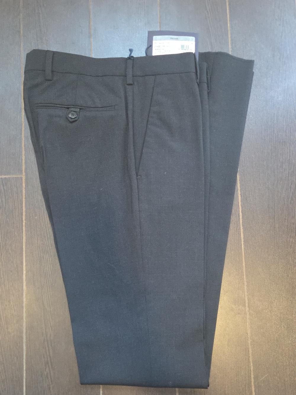 Prada Men's Dark Grey Tailored Dress Pants Size 29 Waist